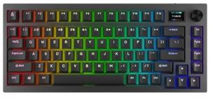 BIL AVAX GM02 PRO 75% Gasket RGB tri-mode mechanikus billentyűzet Gateron sárga switch, magyar kiosz